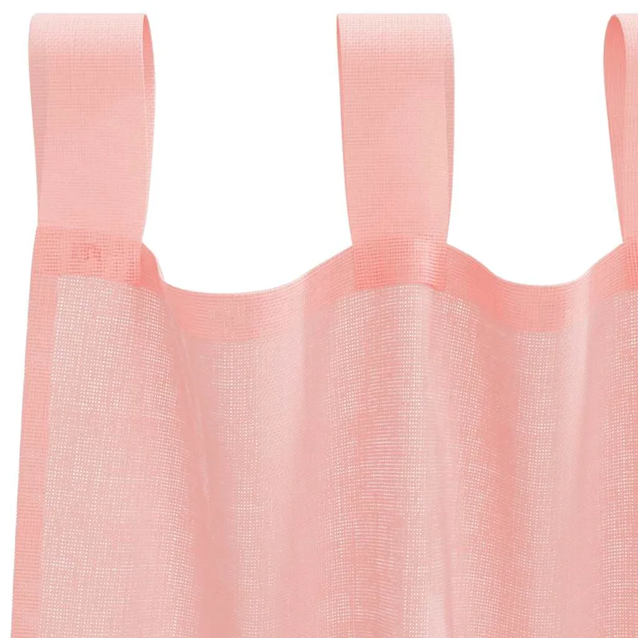 Rideaux en voile avec boucles 2 pcs rose 140x260 cm - 5