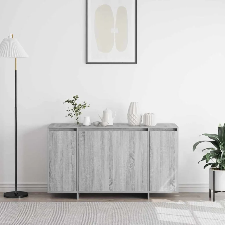 Buffet Gris Sonoma 135 x 41 x 75 cm Bois d'ingénierie - 4