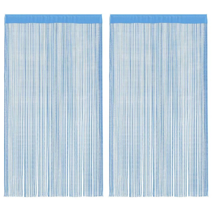 Rideaux à fils 2 pcs bleu clair 100x250 cm - 2