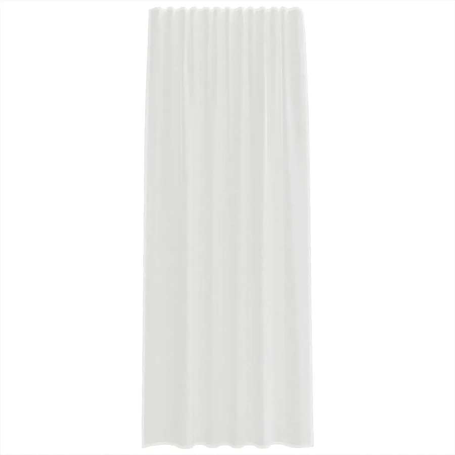 Rideaux en voile avec passe-tringles 2 pcs blanc - 4