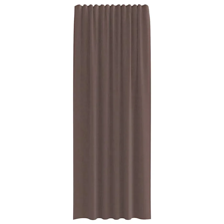 Rideaux en voile avec passants 2 pcs marron - 4