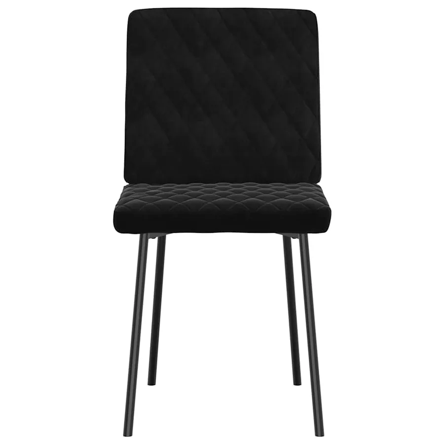 Chaises à manger lot de 6 noir velours - 3