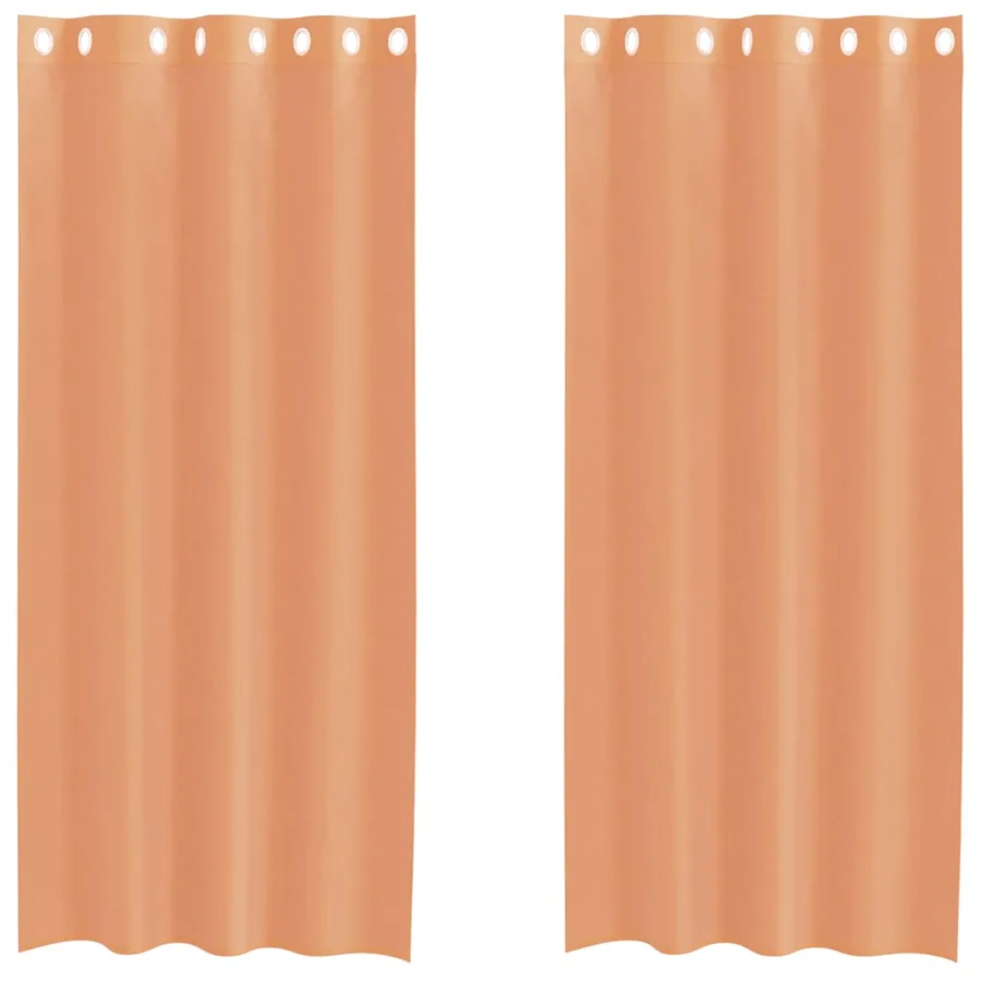 Rideaux en voile avec œillets 2 pcs terre cuite - 2