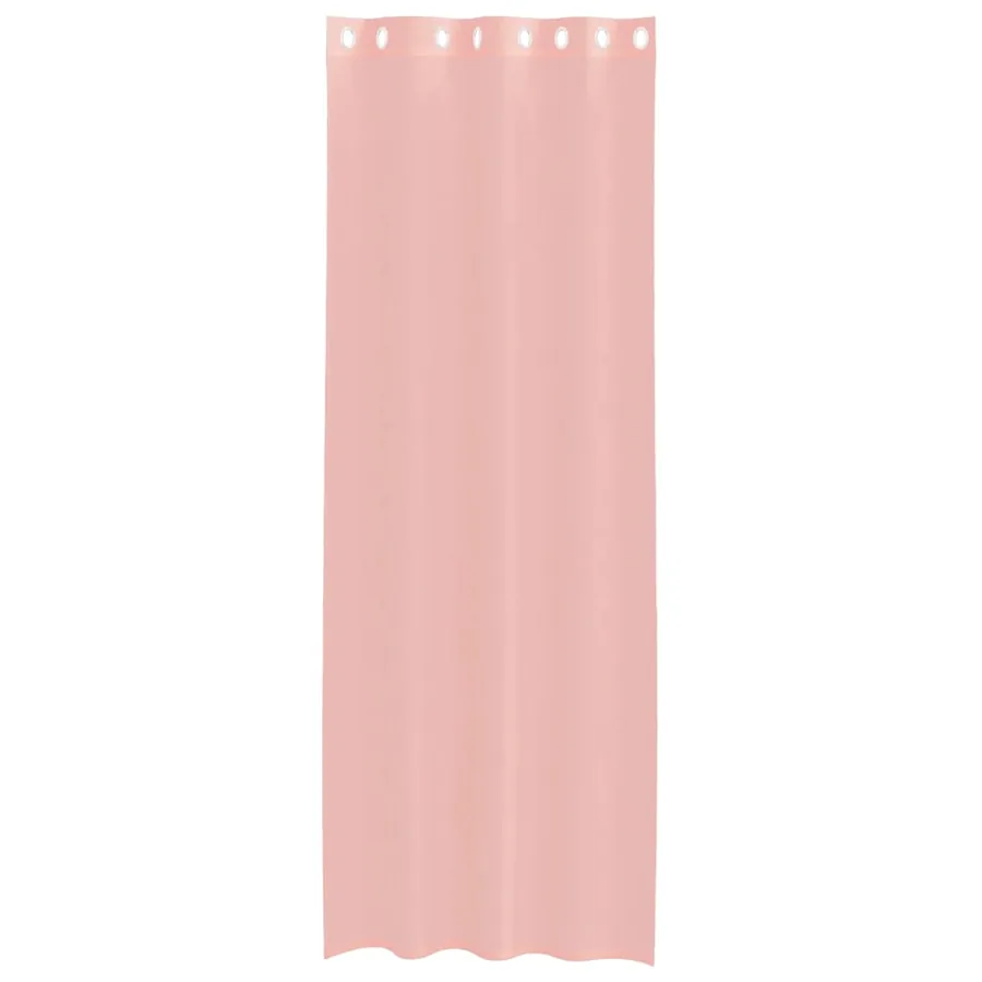 Rideaux en voile avec œillets 2 pcs rose 140 x 300 cm - 4