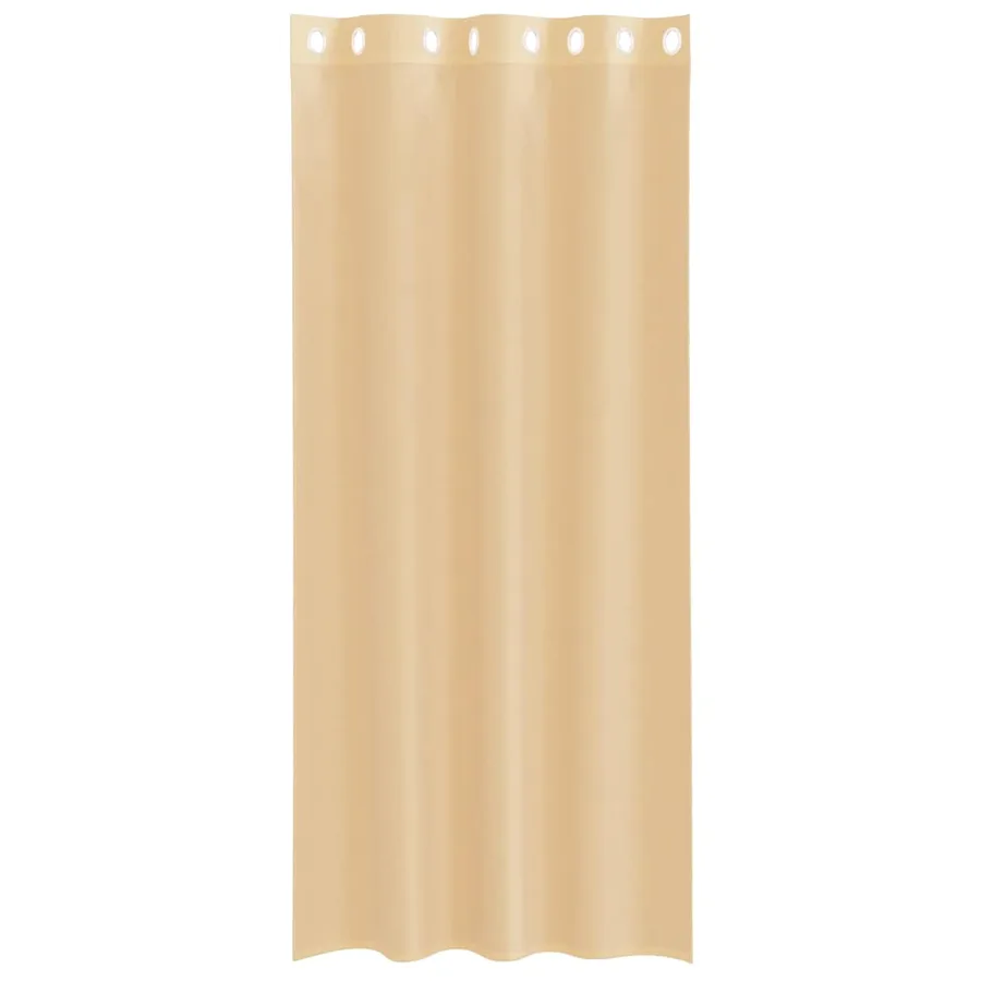 Rideaux en voile avec œillets 2 pcs sable - 4