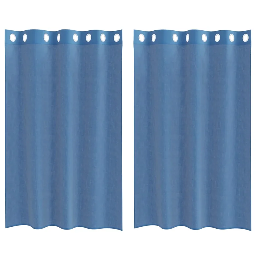 Rideaux en voile avec œillets 2 pcs bleu royal - 2