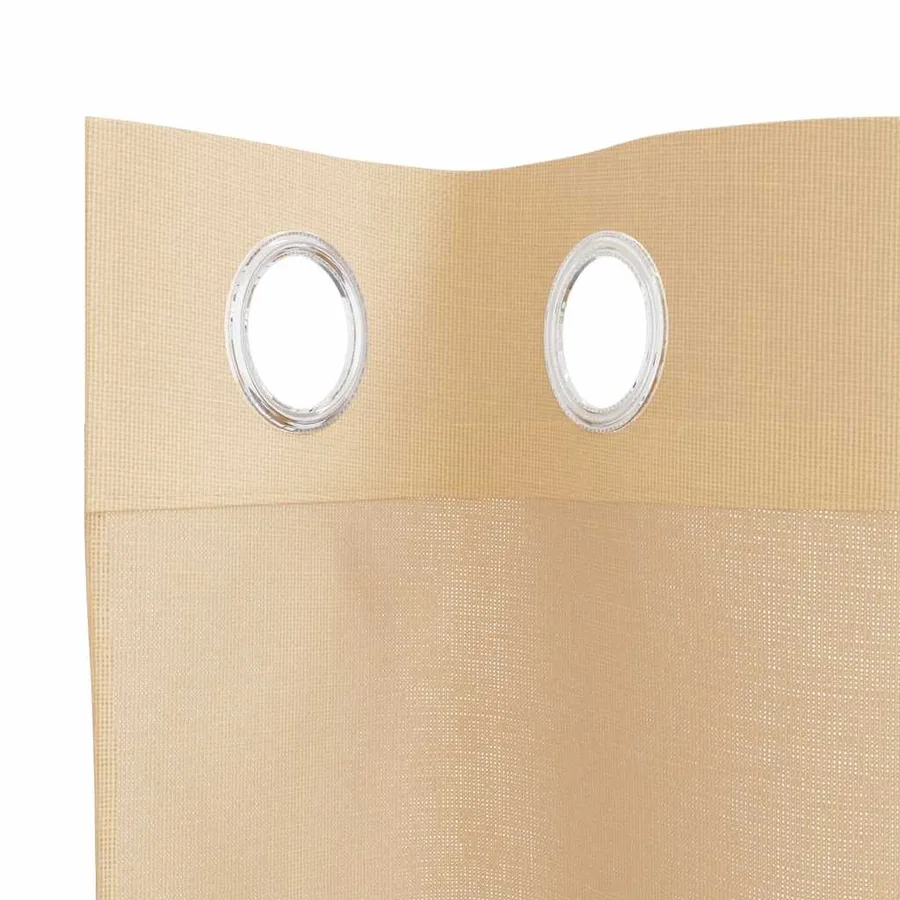 Rideaux en voile avec œillets 2 pcs sable - 5