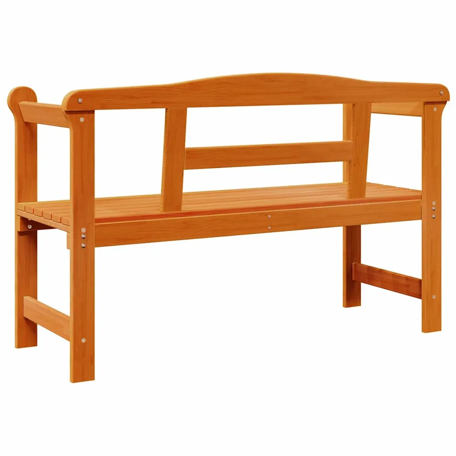 Banc extérieur Marron 119 x 44 x 76 cm Bois de pin massif - 7