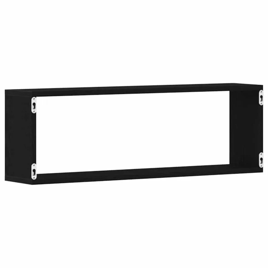 Étagères Murales avec étagère 4 pcs Chêne noir 80 x 15 x 26 cm - 7