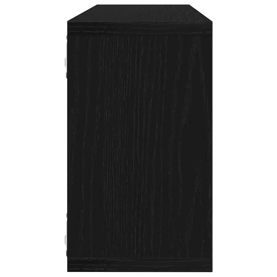 Étagères Murales avec étagère 4 pcs Chêne noir 80 x 15 x 26 cm - 9