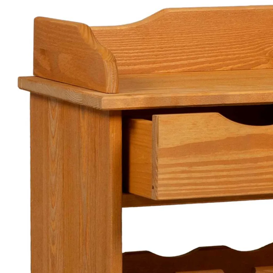 Étagère à vin Marron 58 x 28 x 90 cm Bois de pin massif - 8
