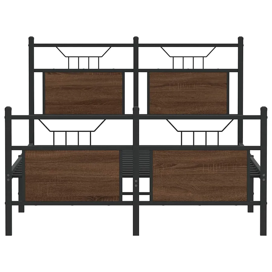 Cadre de lit sans matelas chêne marron 120x190 cm - 6