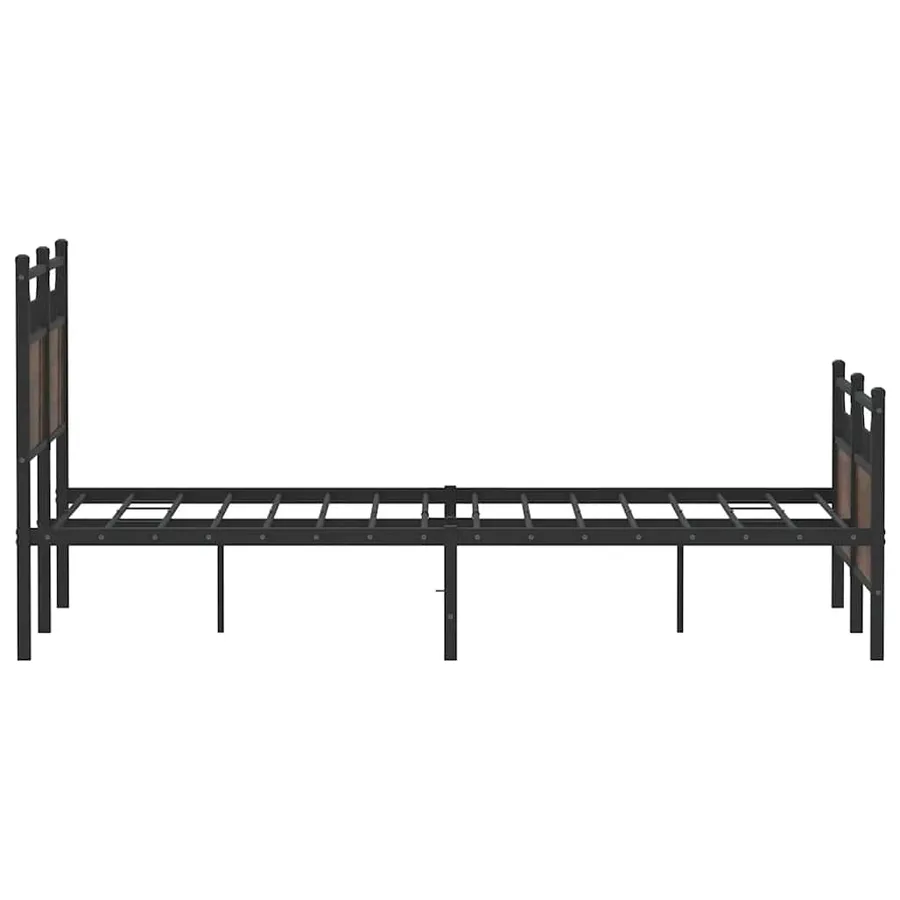 Cadre de lit sans matelas chêne marron 120x190 cm - 7