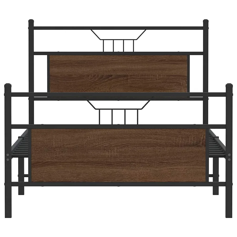 Cadre de lit sans matelas chêne marron 100x200 cm - 6
