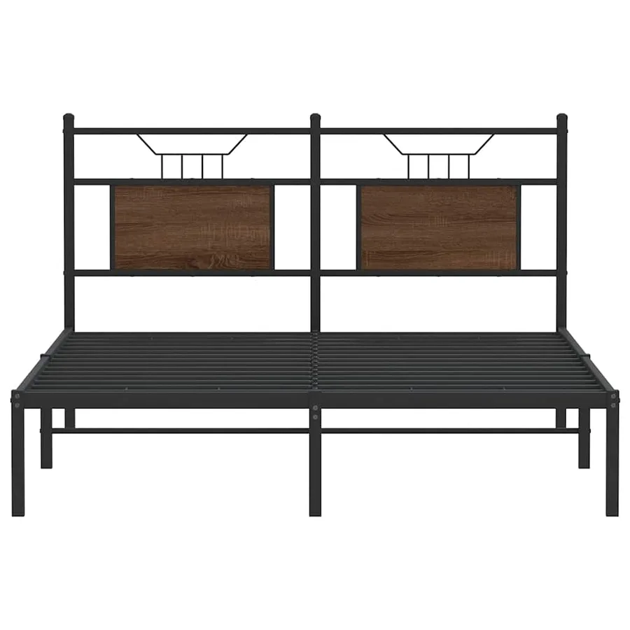 Cadre de lit sans matelas chêne marron 140x200 cm - 6