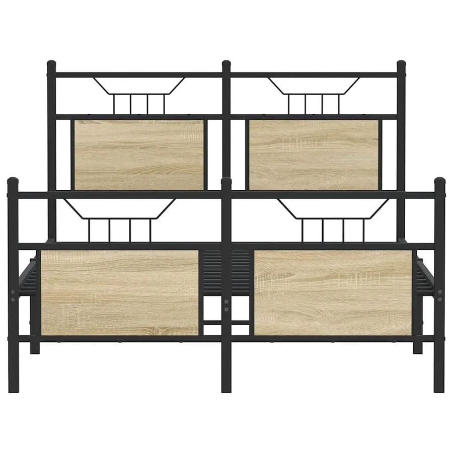 Cadre de lit sans matelas chêne sonoma 137x190 cm - 6