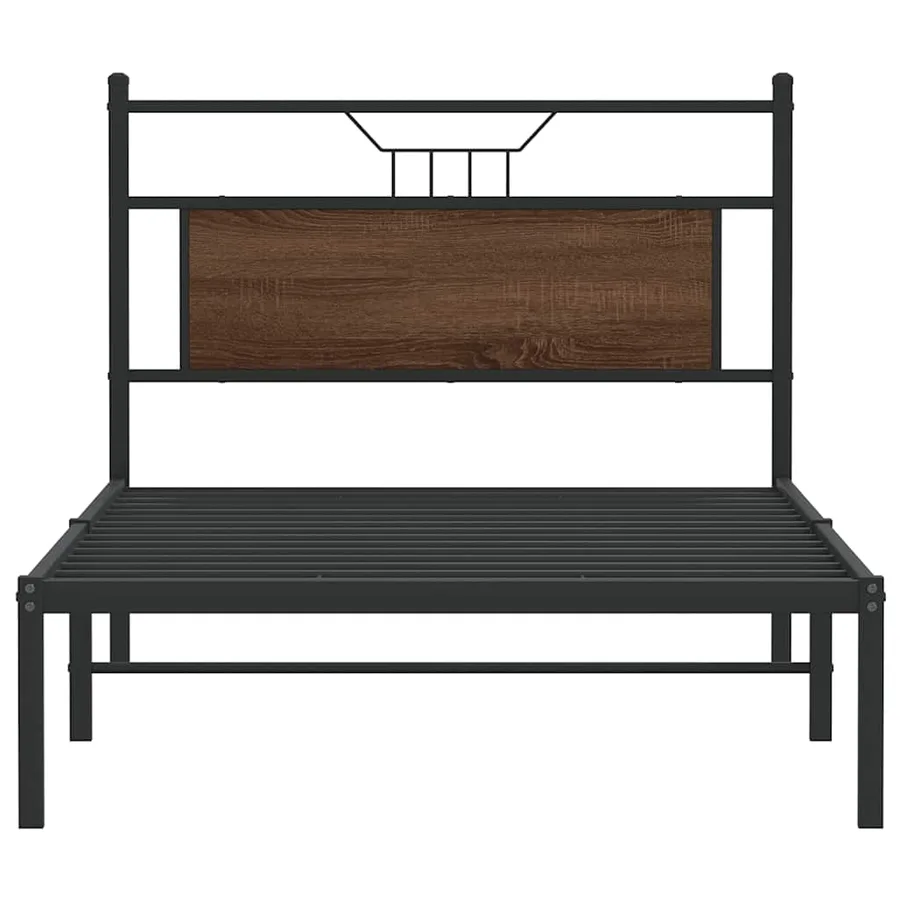 Cadre de lit sans matelas chêne marron 100x190 cm - 6