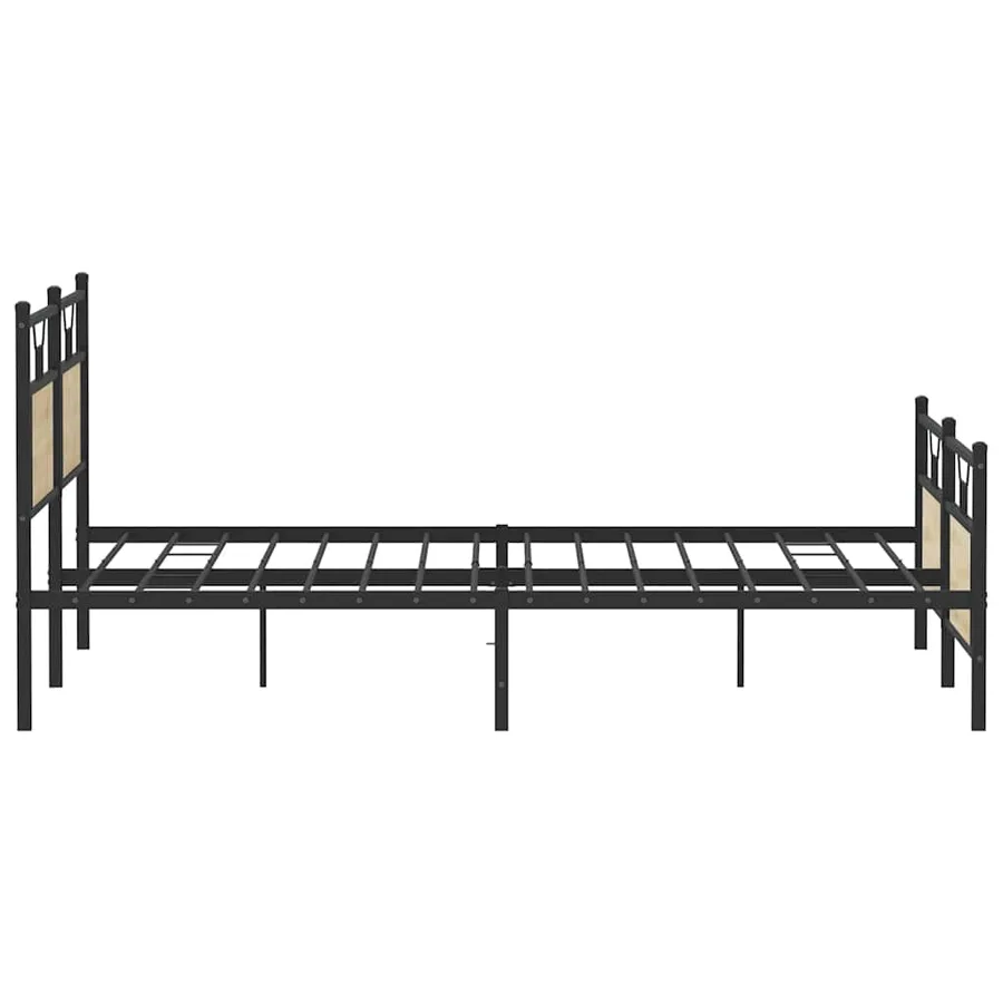 Cadre de lit en métal sans matelas chêne sonoma 180x200 cm - 7