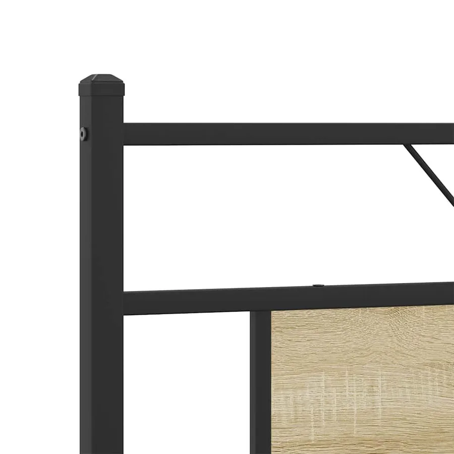 Cadre de lit en métal sans matelas chêne sonoma 180x200 cm - 9