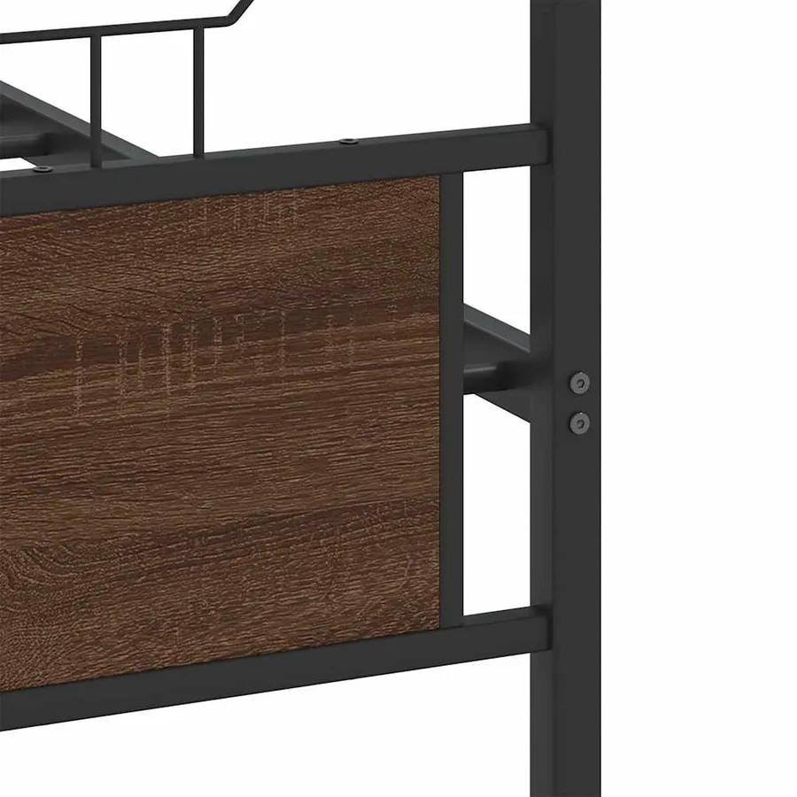 Cadre de lit sans matelas chêne marron 150x200 cm - 10
