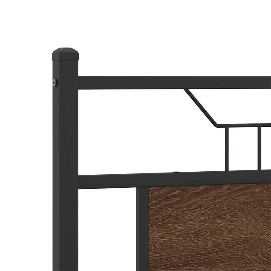 Cadre de lit sans matelas chêne marron 150x200 cm - 9
