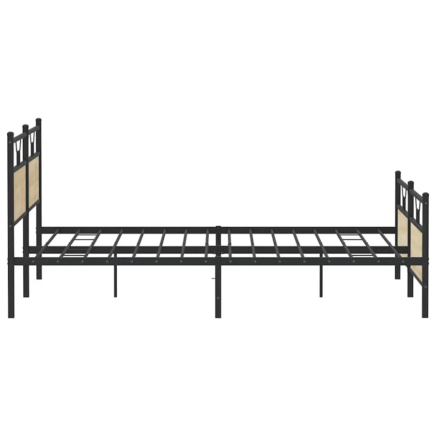 Cadre de lit en métal sans matelas chêne sonoma 193x201 cm - 7