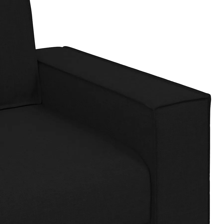 Canapé 2 places Noir 180x78x84 cm Tissu - 7