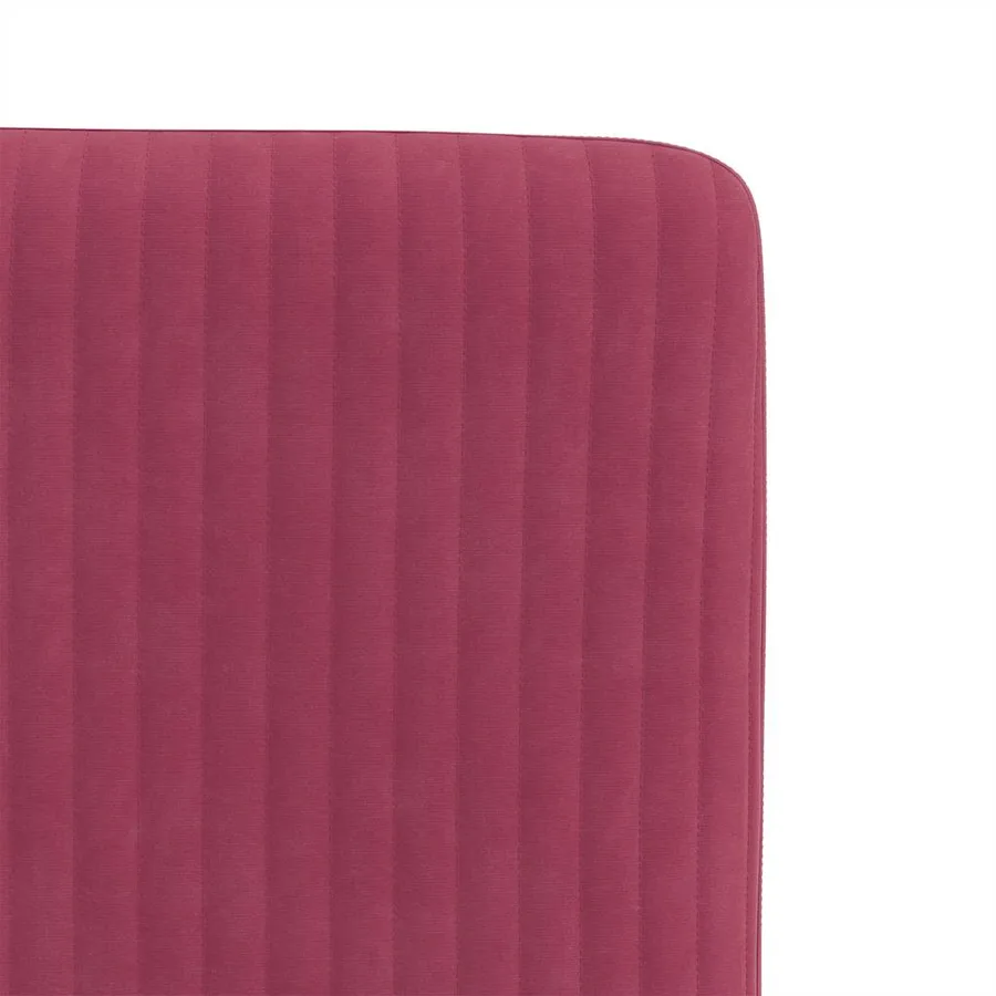 Chaises à manger lot de 6 rouge bordeaux velours - 7