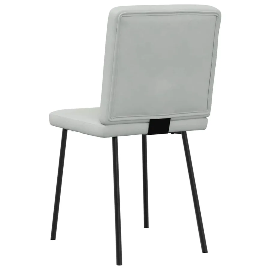 Chaises à manger lot de 6 gris clair velours - 6