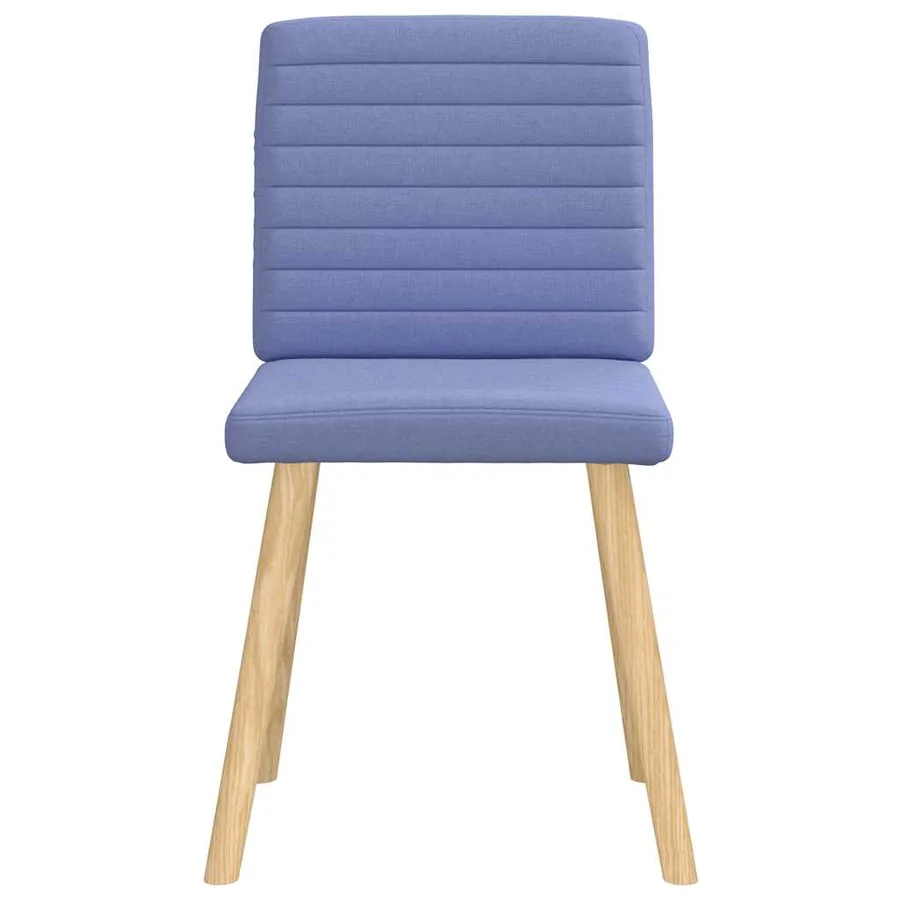 Chaises à manger lot de 6 bleu jean tissu - 4