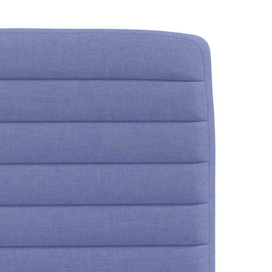 Chaises à manger lot de 6 bleu jean tissu - 7