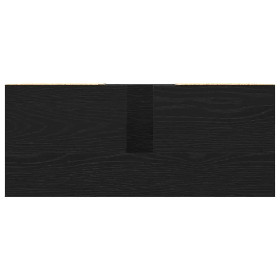 Meuble de Lavabo de Salle de Bain Chêne noir 80 x 33 x 60 cm - 9