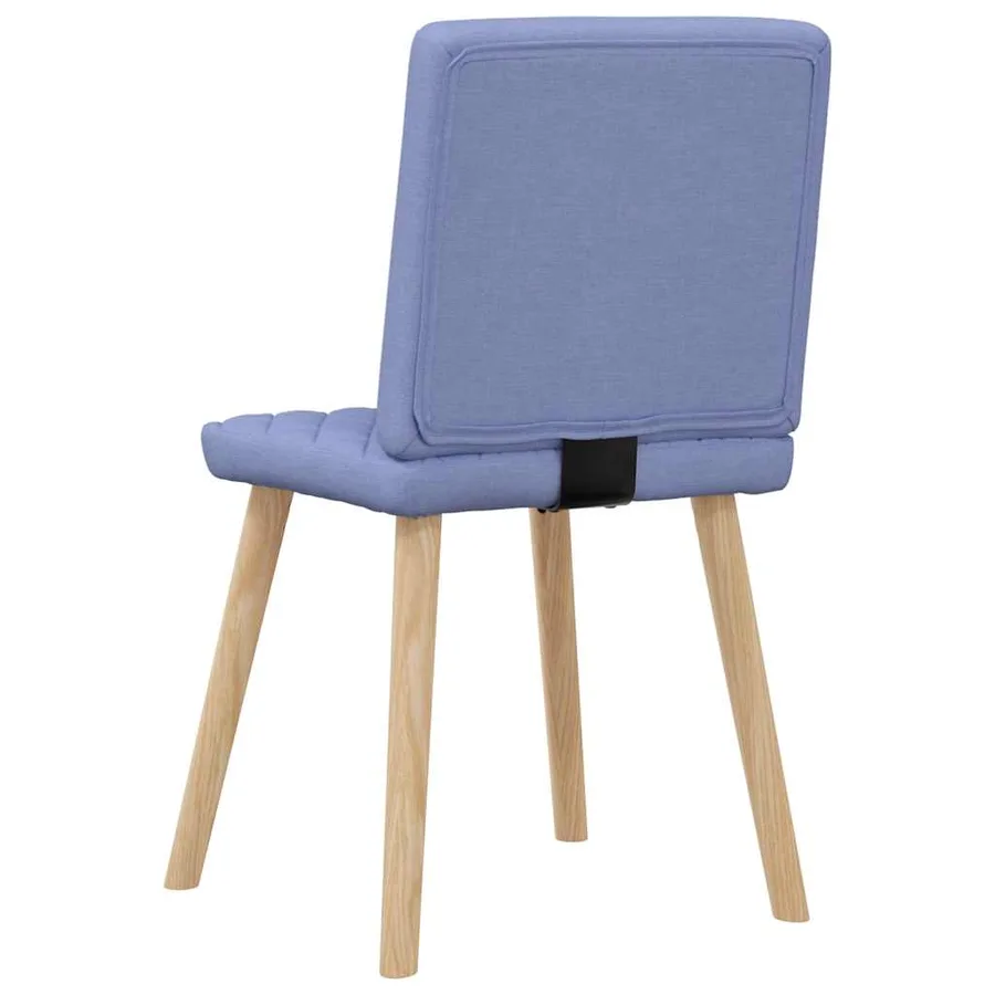 Chaises à manger lot de 4 bleu jean tissu - 6