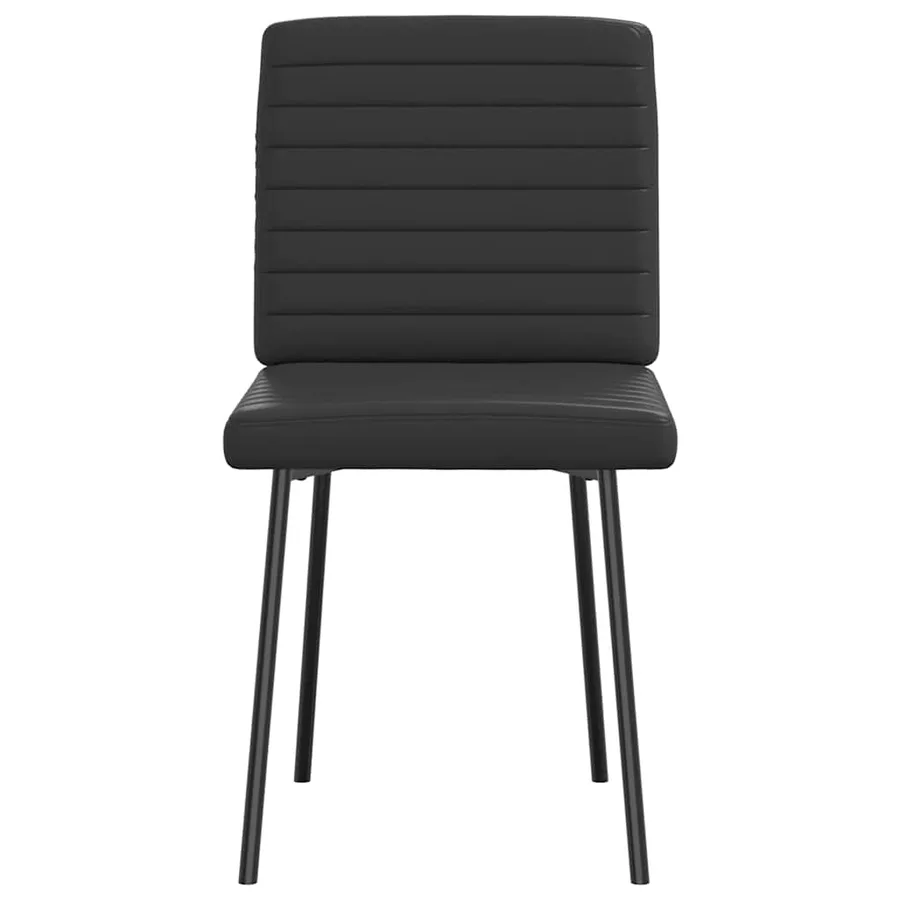 Chaises à manger lot de 4 noir similicuir - 4