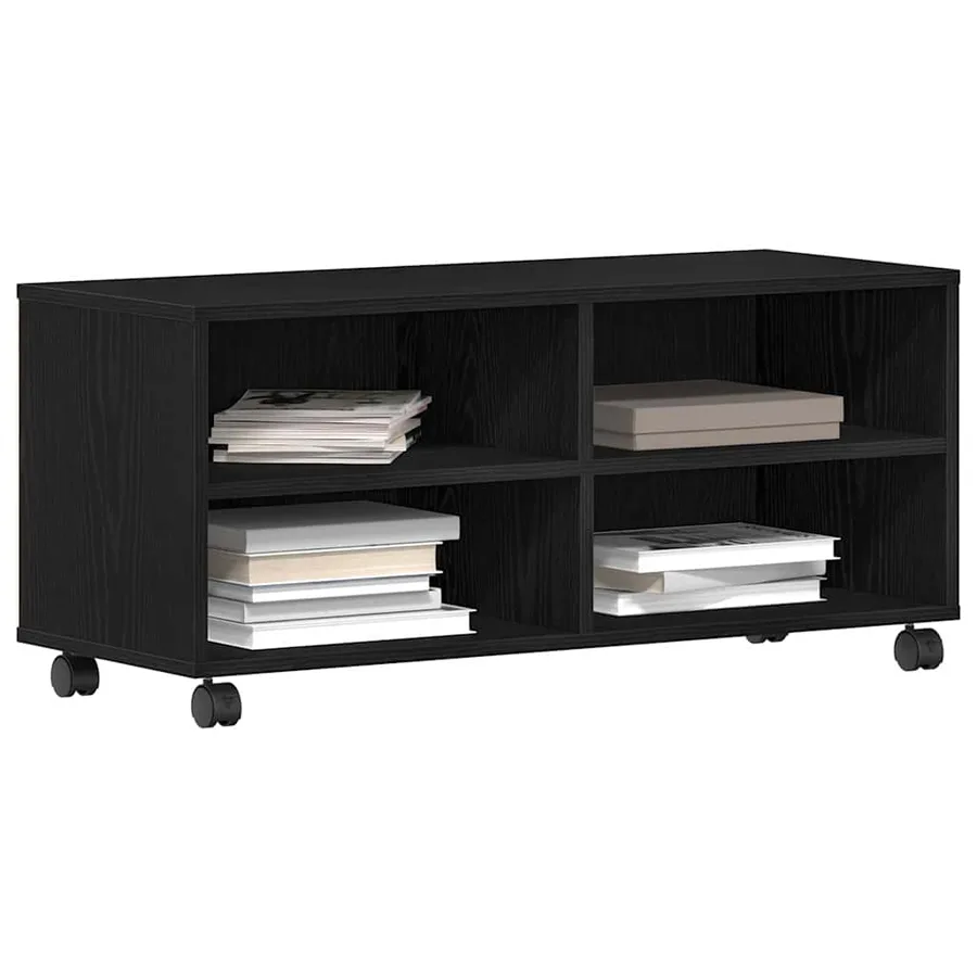 Meuble TV Noir 90 x 35 x 40,5 cm Bois d'ingénierie - 3
