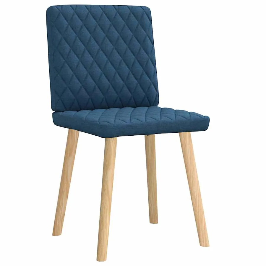Chaises à manger lot de 2 bleu tissu - 4