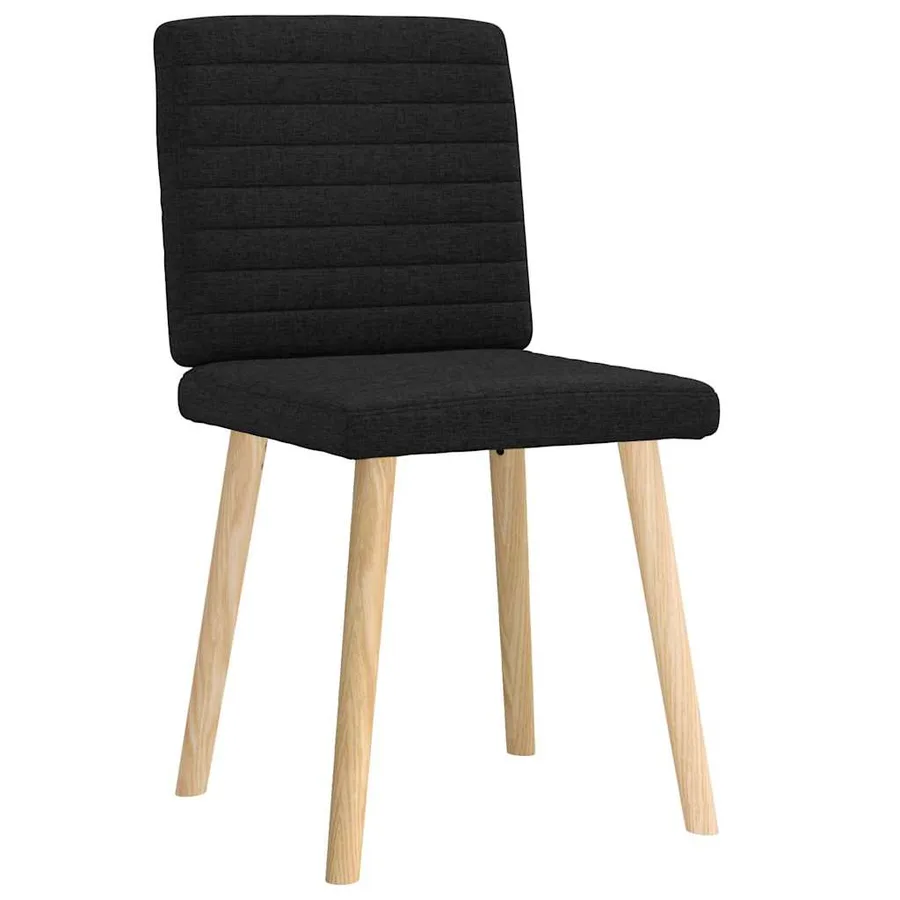 Chaises à manger lot de 2 noir tissu - 3