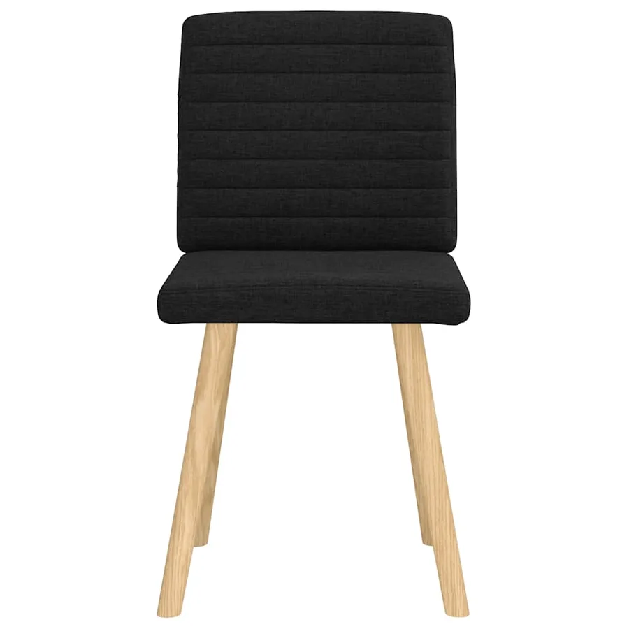 Chaises à manger lot de 2 noir tissu - 4