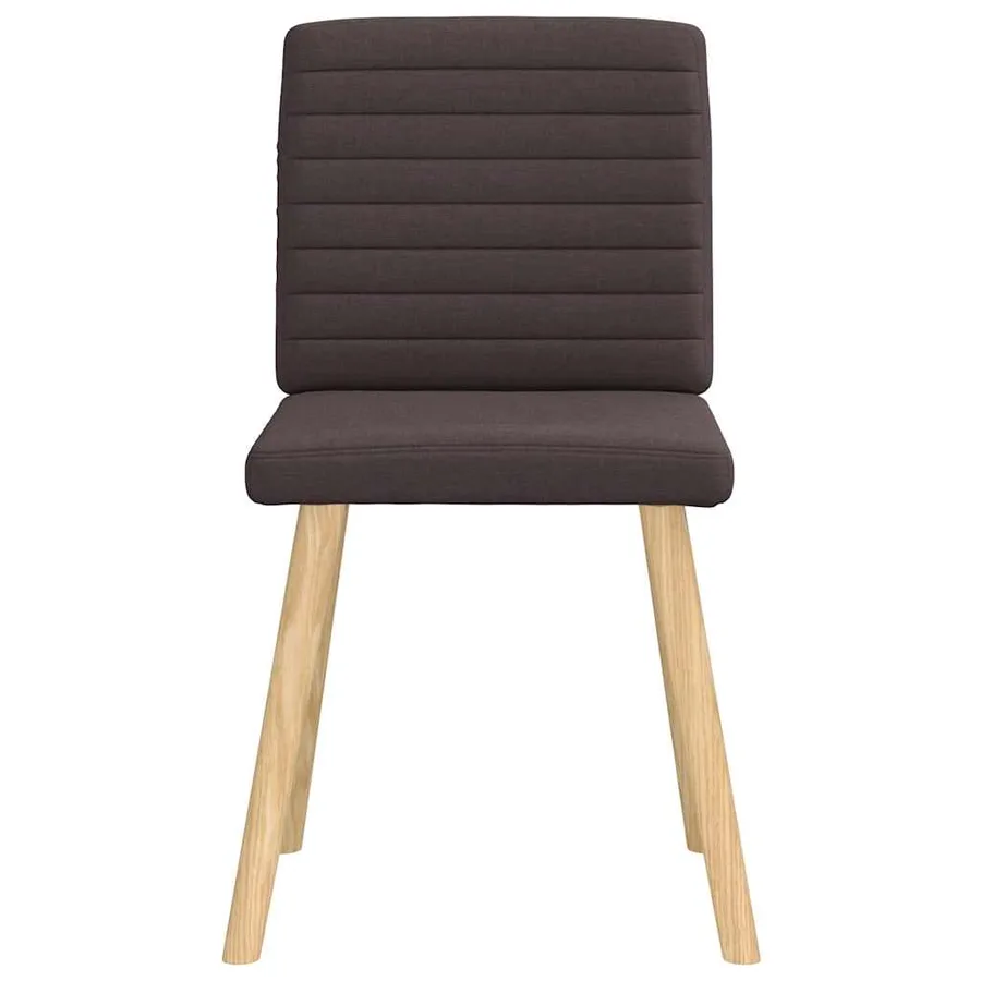 Chaises à manger lot de 4 marron foncé tissu - 4