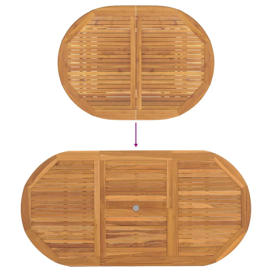 Ensemble de salle à manger pour jardin 5 pcs Marron - 12
