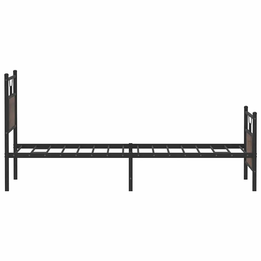 Cadre de lit sans matelas chêne marron 75x190cm bois ingénierie - 7