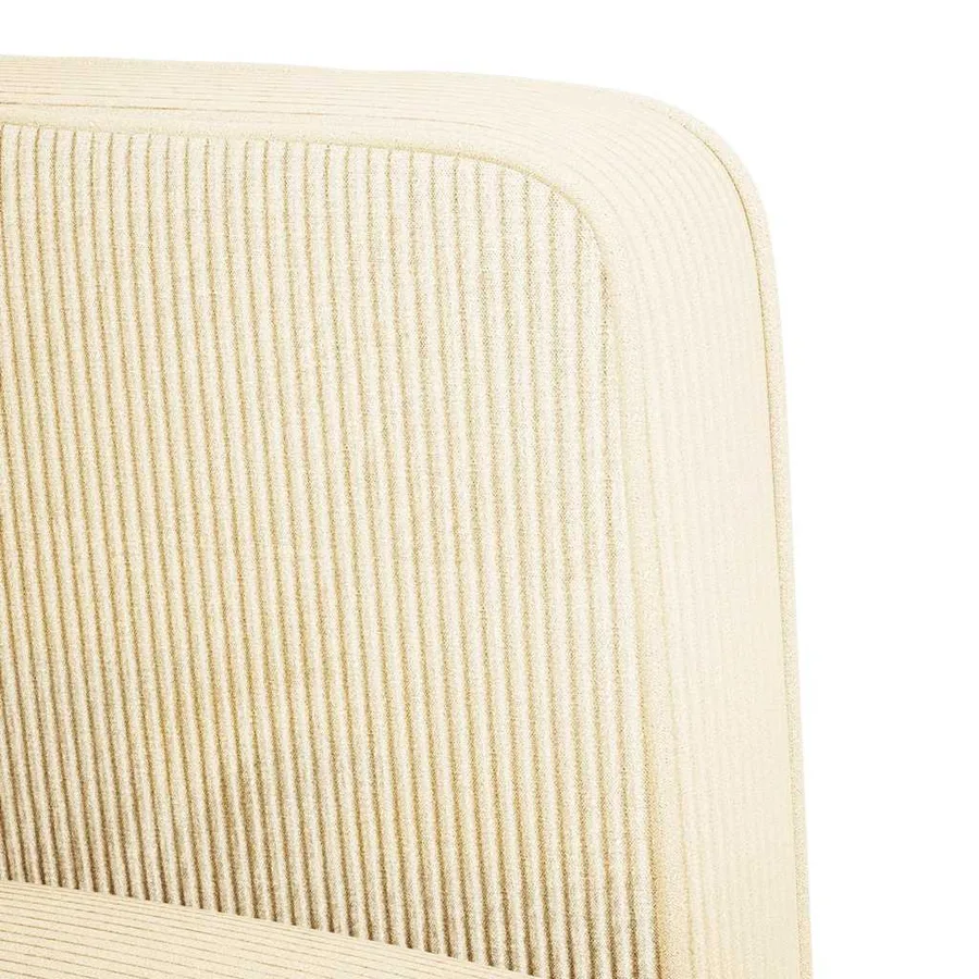 Canapé causeuse crème 109 cm tissu velours côtelé - 6