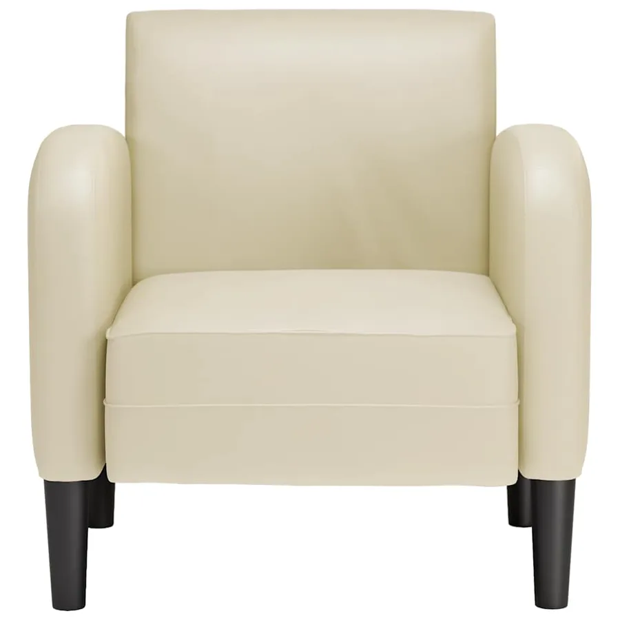 Chaise de canapé avec accoudoirs crème 54 cm similicuir - 3