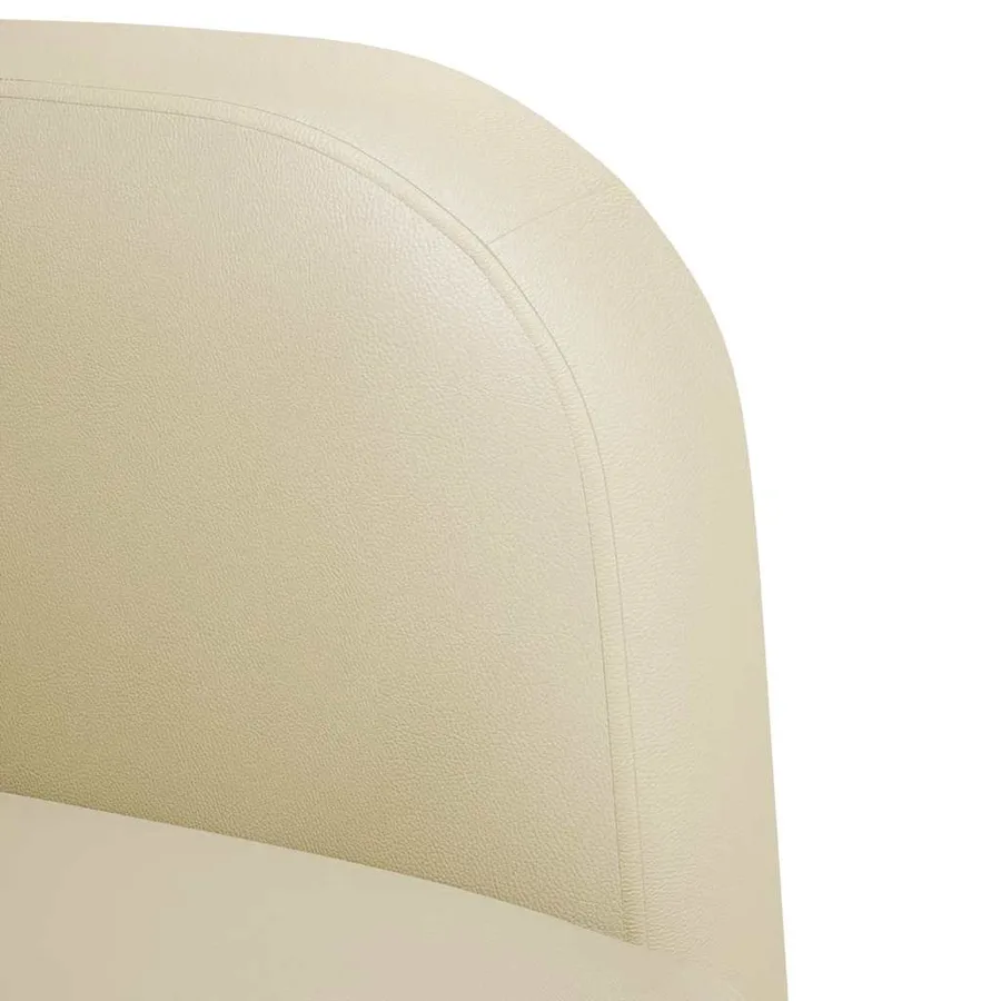 Chaise de canapé avec accoudoirs crème 54 cm similicuir - 6