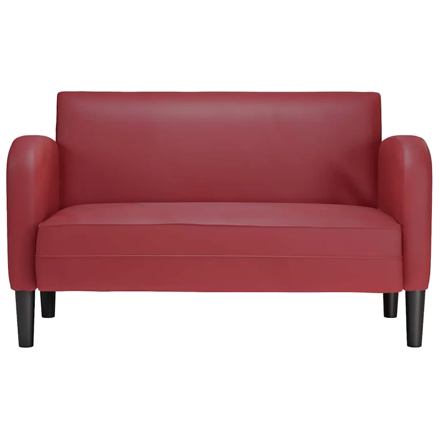 Canapé causeuse rouge bordeaux 110 cm similicuir - 3