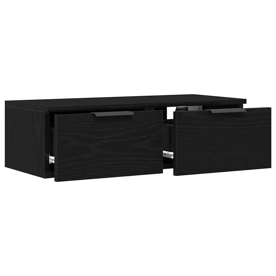 Meuble mural Chêne noir 68 x 30 x 20 cm Bois d'ingénierie - 2