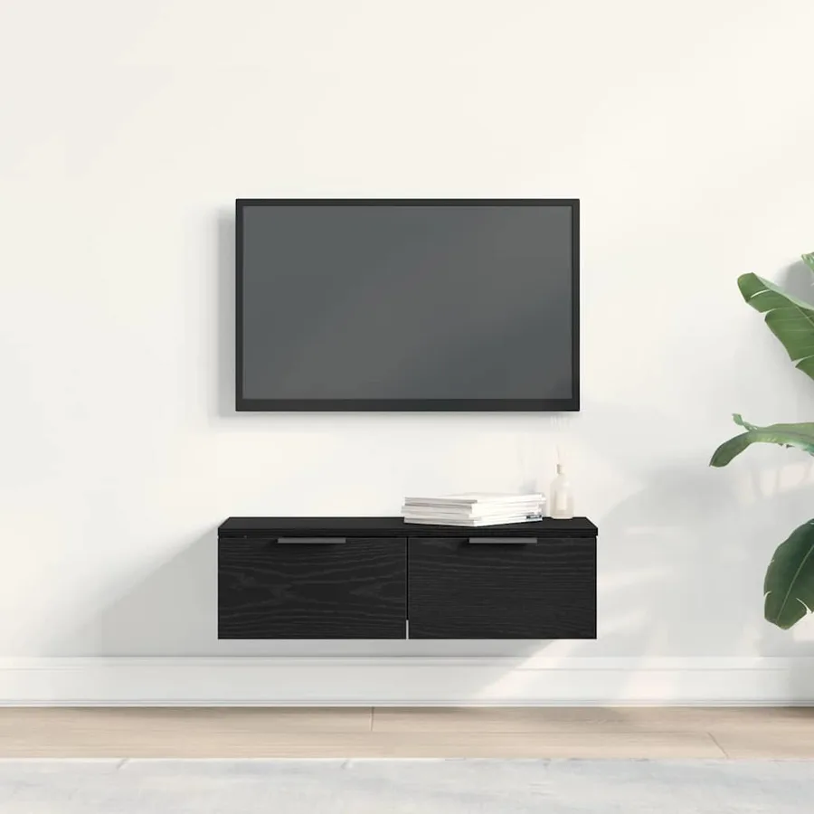 Meuble mural Chêne noir 68 x 30 x 20 cm Bois d'ingénierie - 4