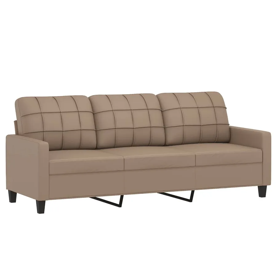 Ensemble de canapés 4 pcs avec coussins cappuccino similicuir - 5