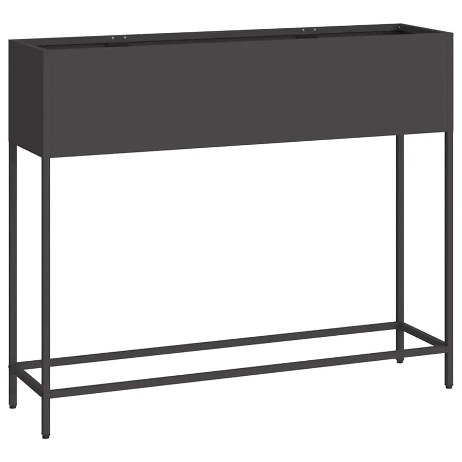Bac de jardin surélevé Noir 100 x 26 x 82 cm Acier - 2