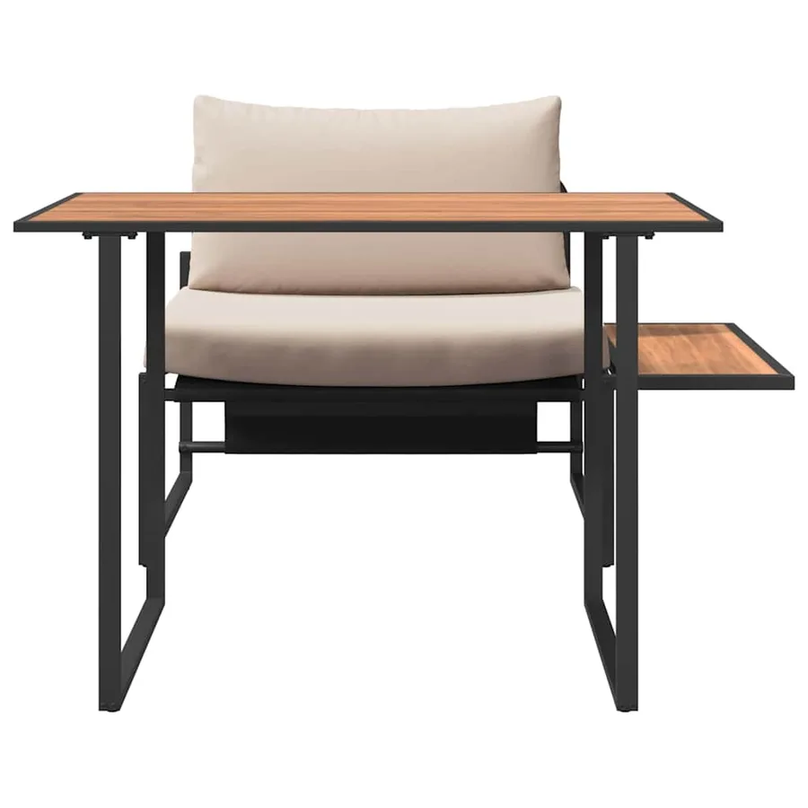 Mobilier de Patio en Acier 2 pcs Taupe Acier - 7